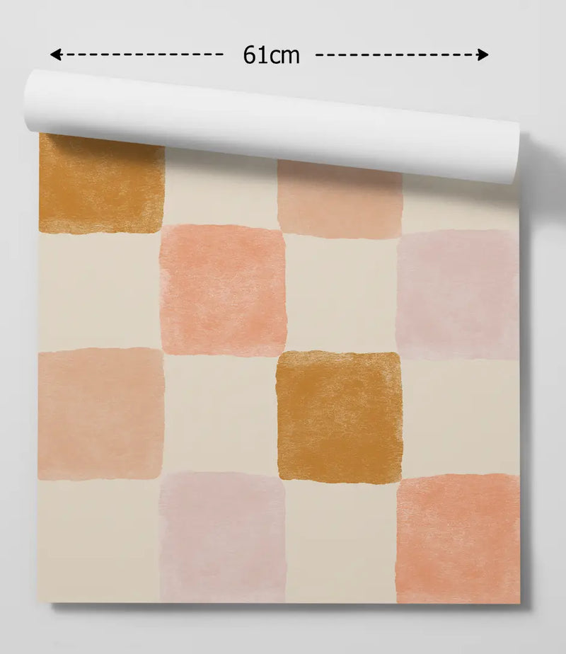 Painted Checkerboard  - Peel and Stick Removable Wallpaper I Heart Wall Art Australia 