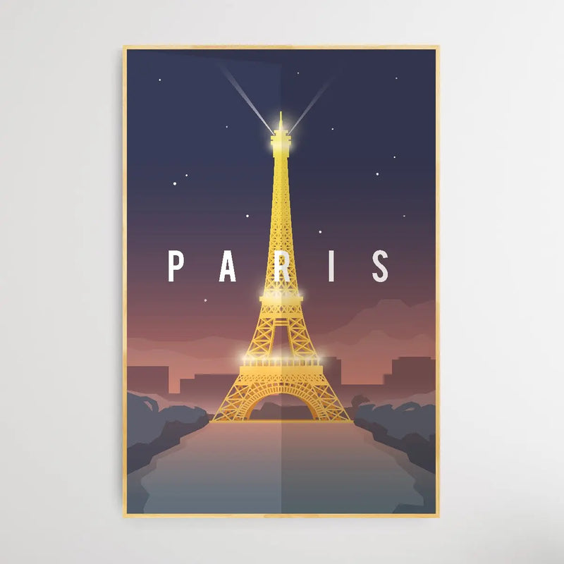 Paris France - Vintage Style Travel Print - I Heart Wall Art