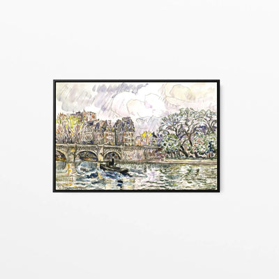 Paris Le Place Dauphine by Paul Signac - Stretched Canvas Print or Framed Fine Art Print - Artwork I Heart Wall Art Australia 
