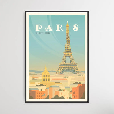 Paris Tower - Vintage Style Travel Print - I Heart Wall Art