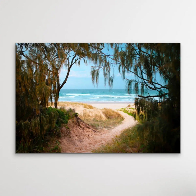 Peregian Beach - Sunshine Coast Photographic Beach Print on Canvas or Paper I Heart Wall Art Australia 