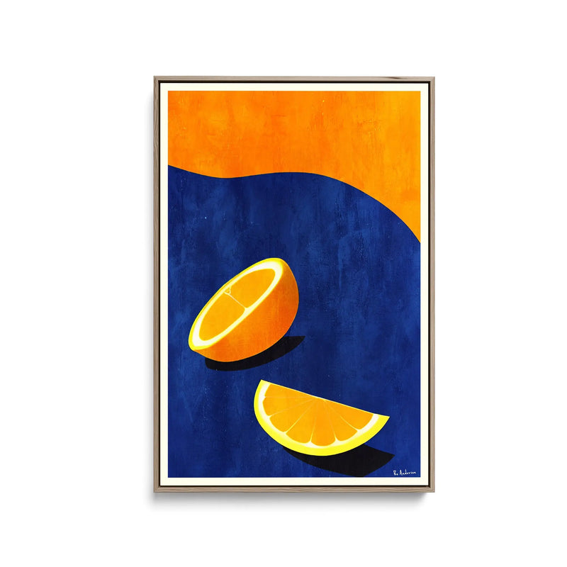 Petit DeI jeuner, Deux Oranges by Bo Anderson - Stretched Canvas Print or Framed Fine Art Print - Artwork I Heart Wall Art Australia 