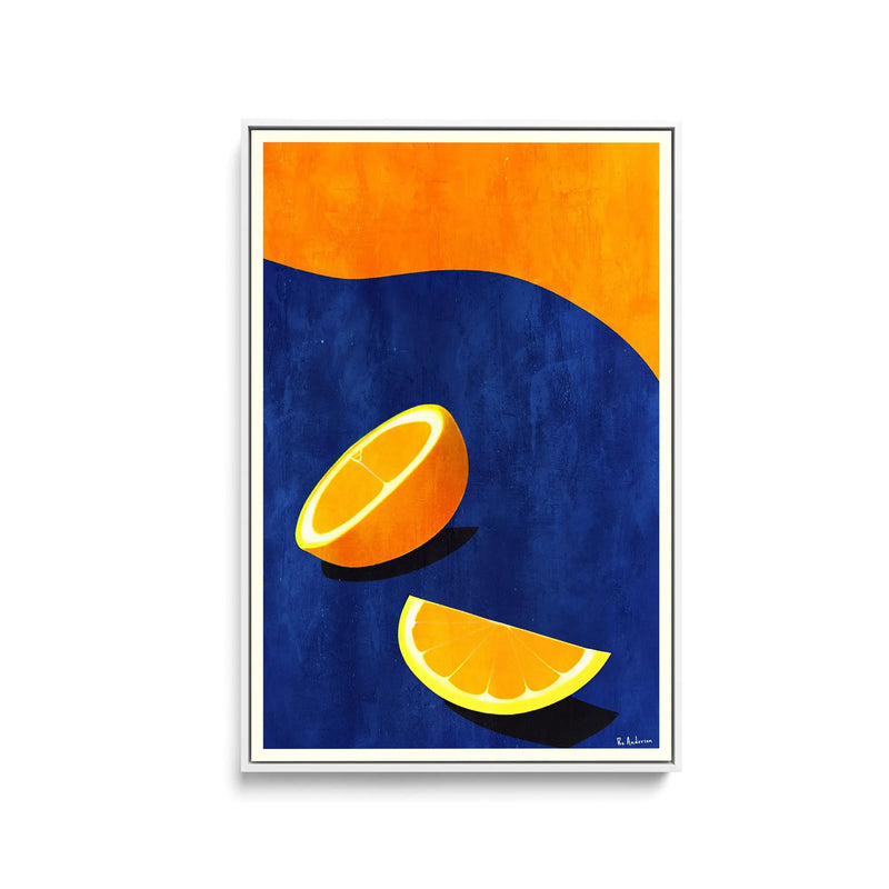 Petit DeI jeuner, Deux Oranges by Bo Anderson - Stretched Canvas Print or Framed Fine Art Print - Artwork I Heart Wall Art Australia 