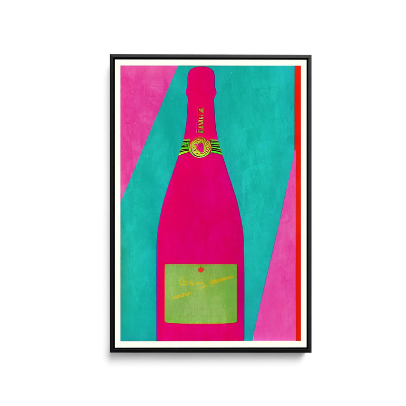 Pink Champagne by Bo Anderson - Stretched Canvas Print or Framed Fine Art Print - Artwork I Heart Wall Art Australia 
