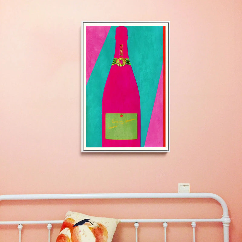 Pink Champagne by Bo Anderson - Stretched Canvas Print or Framed Fine Art Print - Artwork I Heart Wall Art Australia 