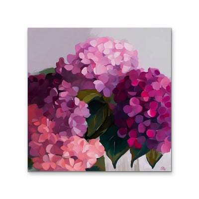 Pink Hydrangeas- Stretched Canvas Canvas Print or Framed Art Print I Heart Wall Art Australia 