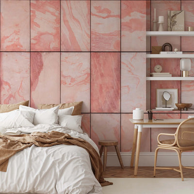 Pink Marble Block Wallpaper I Heart Wall Art Australia 