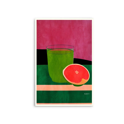 Pink, Little Grapefruit by Bo Anderson - Stretched Canvas Print or Framed Fine Art Print - Artwork I Heart Wall Art Australia 