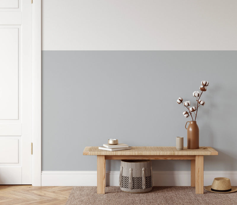 Plain Colour Wallpaper In Dove (Light Grey)-  - Peel and Stick and Soak and Stick Wallpaper I Heart Wall Art Australia 
