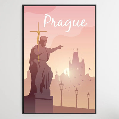Prague - Vintage Style Travel Print - I Heart Wall Art