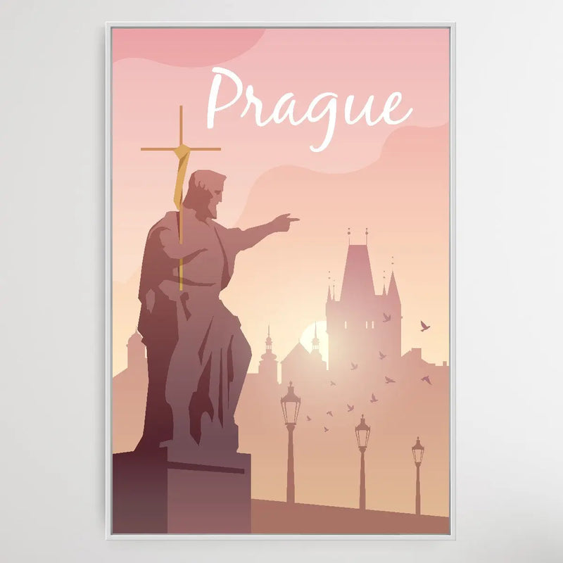 Prague - Vintage Style Travel Print - I Heart Wall Art