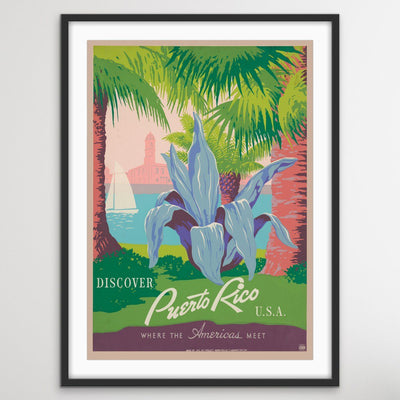 Puerto Rico Vintage Travel Poster - I Heart Wall Art