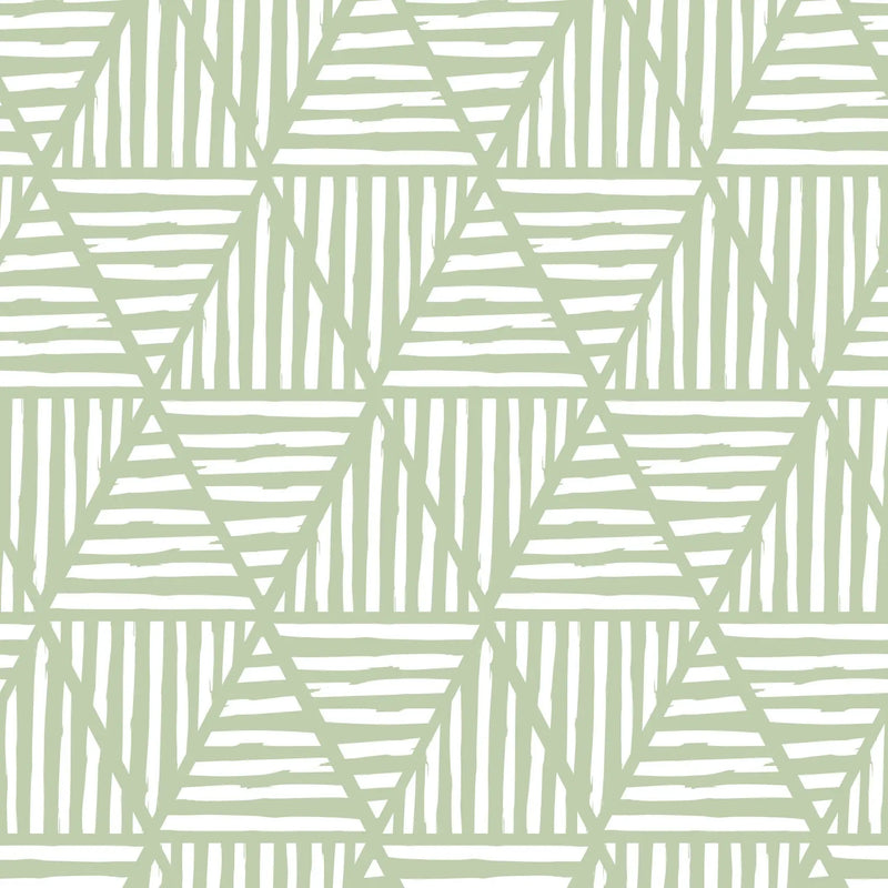 Pyramids In Green - Peel and Stick Removable Wallpaper I Heart Wall Art Australia 