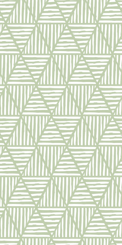 Pyramids In Green - Peel and Stick Removable Wallpaper I Heart Wall Art Australia 