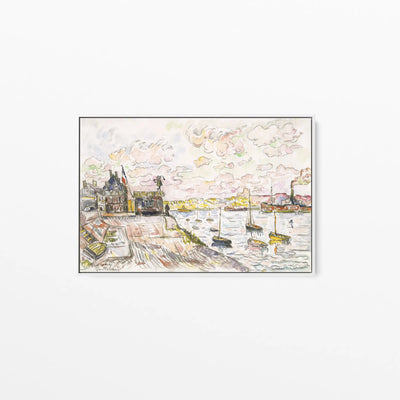 Quilleboeuf (ca.1928) by Paul Signac - Stretched Canvas Print or Framed Fine Art Print - Artwork I Heart Wall Art Australia 