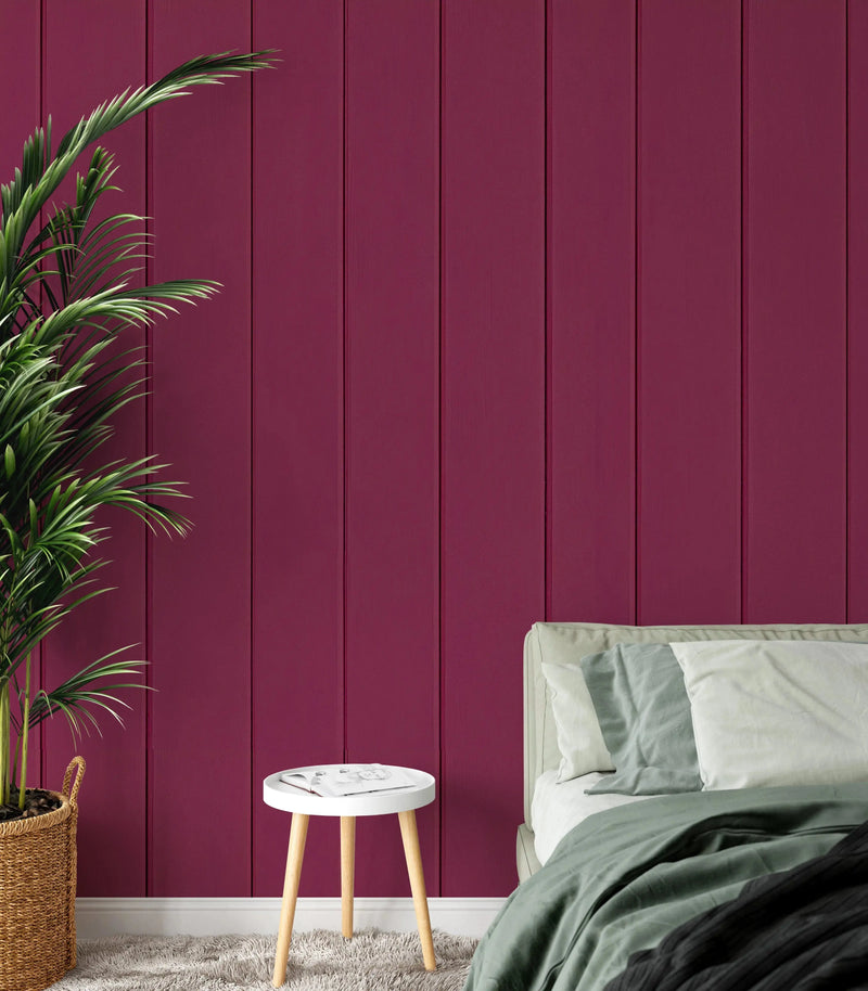 Raspberry Crush VJs - Dark Pink Tongue and Groove Wallpaper I Heart Wall Art Australia 