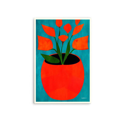 Red Blossoms by Bo Anderson - Stretched Canvas Print or Framed Fine Art Print - Artwork I Heart Wall Art Australia 