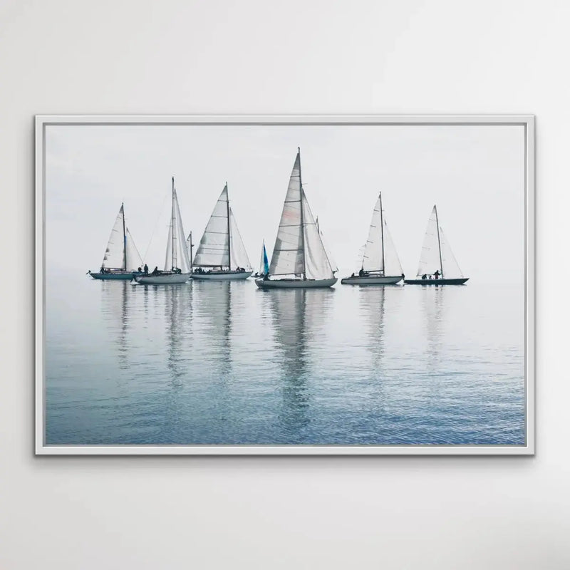 Regatta - Sailing Yacht Race Wall Art Print  Photograph Stretched Canvas Wall Art - I Heart Wall Art