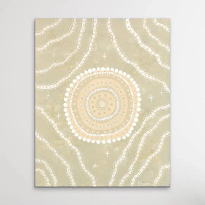 Family -  Aboriginal Art Print by Holly Stowers - Canvas or Fine Art Print - Dot Painting I Heart Wall Art Australia 
