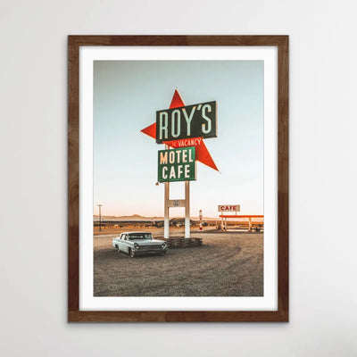 Roys Motel - Vintage Mid Century Retro Route 66 Photographic Print - I Heart Wall Art