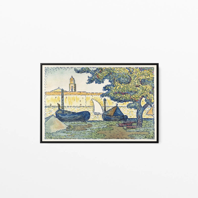 Saint–Tropez (The Port of St. Tropez) by Paul Signac- Stretched Canvas Print or Framed Fine Art Print I Heart Wall Art Australia 
