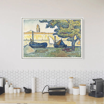 Saint–Tropez (The Port of St. Tropez) by Paul Signac- Stretched Canvas Print or Framed Fine Art Print I Heart Wall Art Australia 