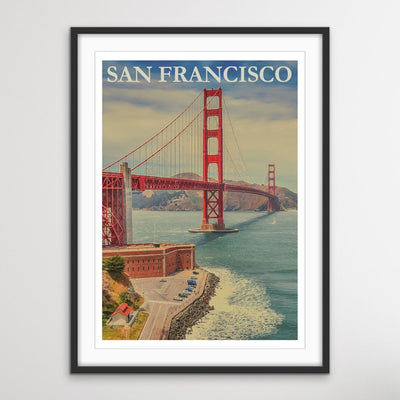 San Fransisco Bay Vintage Travel Poster - I Heart Wall Art