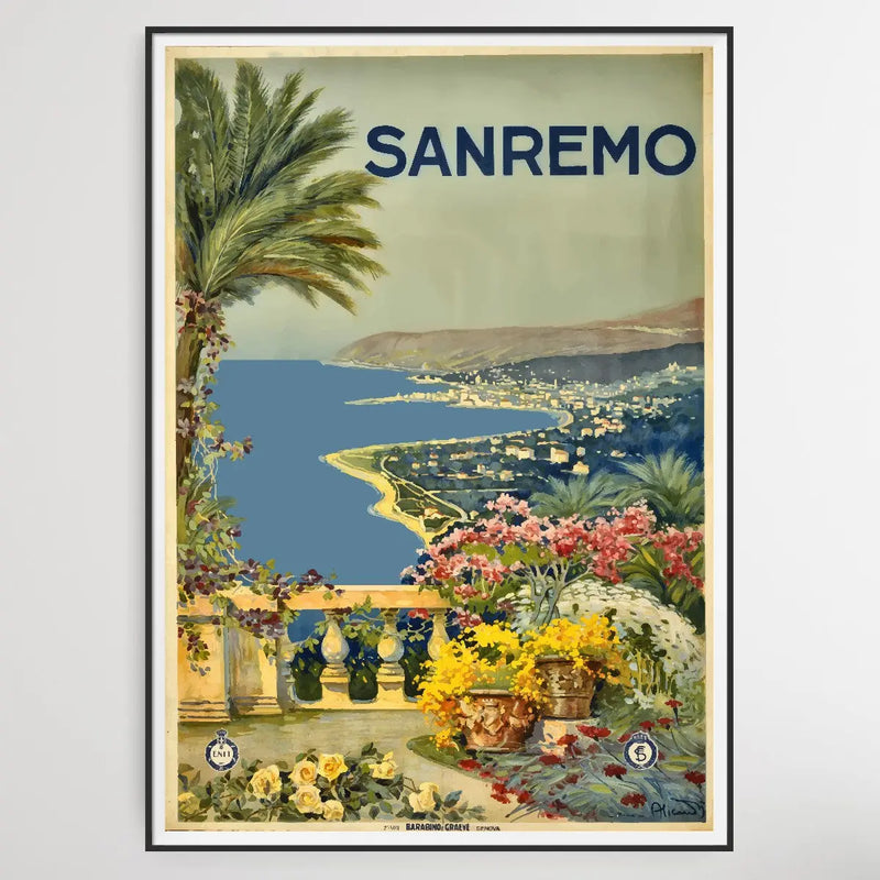 SanRemo Vintage Travel Poster - I Heart Wall Art