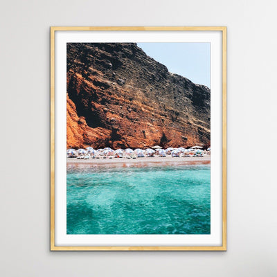 Santorini Red Beach - Photographic Coastal Print of Greek Isles Beach - I Heart Wall Art