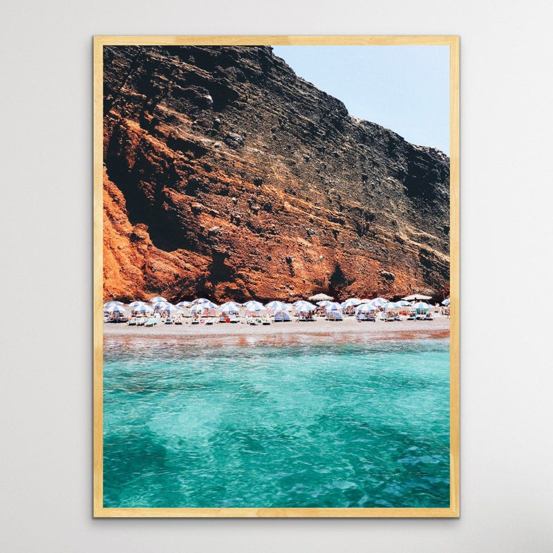 Santorini Red Beach - Photographic Coastal Print of Greek Isles Beach - I Heart Wall Art