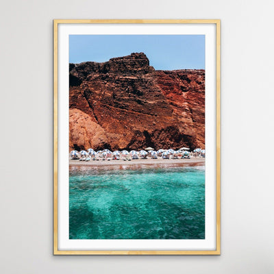 Santorini Red Beach Greek Isle - Island Photographic Canvas or Art Print - I Heart Wall Art