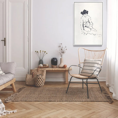Seated Nude Woman by Paul Signac -  Stretched Canvas Print or Framed Fine Art Print I Heart Wall Art Australia 