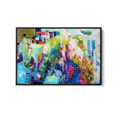 Settling Into The Village by Dorothy Fagan - Stretched Canvas Print or Framed Fine Art Print - Artwork I Heart Wall Art Australia 