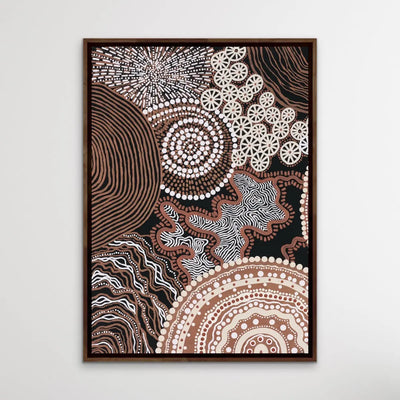 Shape of Country - Original Edition 1 - Aboriginal Art Print in Brown Tones by Leah Cummins I Heart Wall Art Australia 
