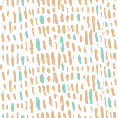 Splidge Splodge In Peach and Green - Peel and Stick Removable Wallpaper I Heart Wall Art Australia 