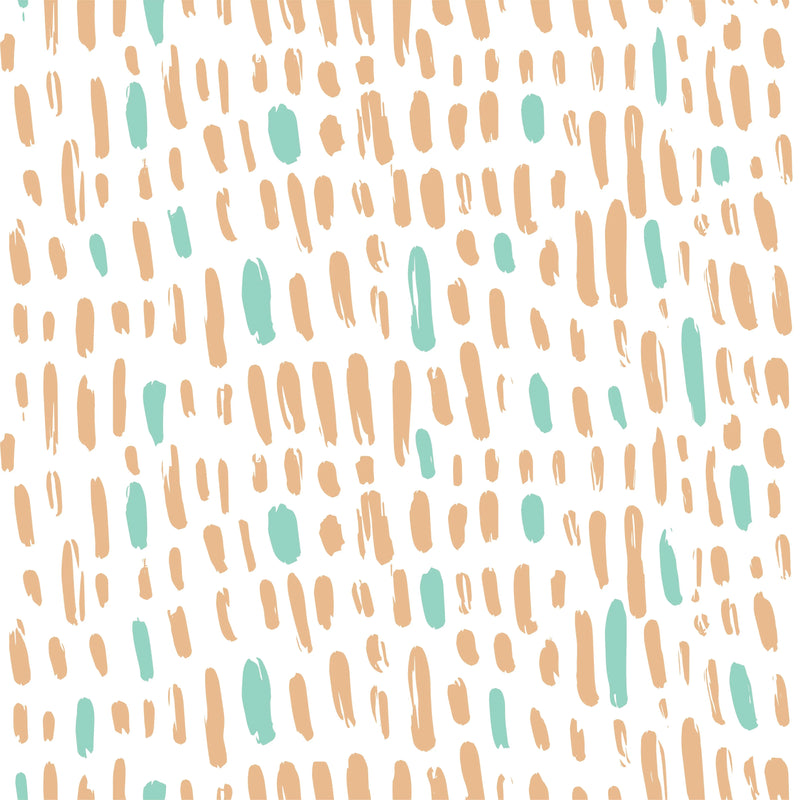 Splidge Splodge In Peach and Green - Peel and Stick Removable Wallpaper I Heart Wall Art Australia 