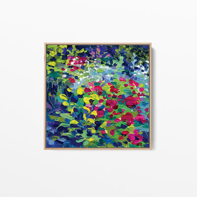 Spring Garden - Colourful Floral Abstract Original Artwork Canvas Wall Art Print - I Heart Wall Art
