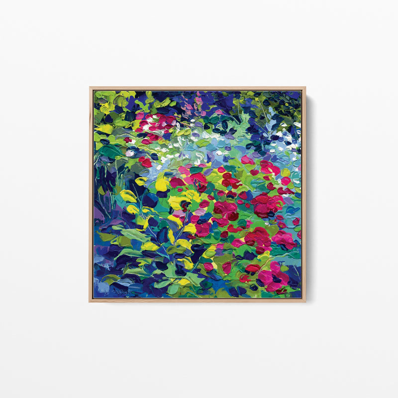 Spring Garden - Colourful Floral Abstract Original Artwork Canvas Wall Art Print - I Heart Wall Art