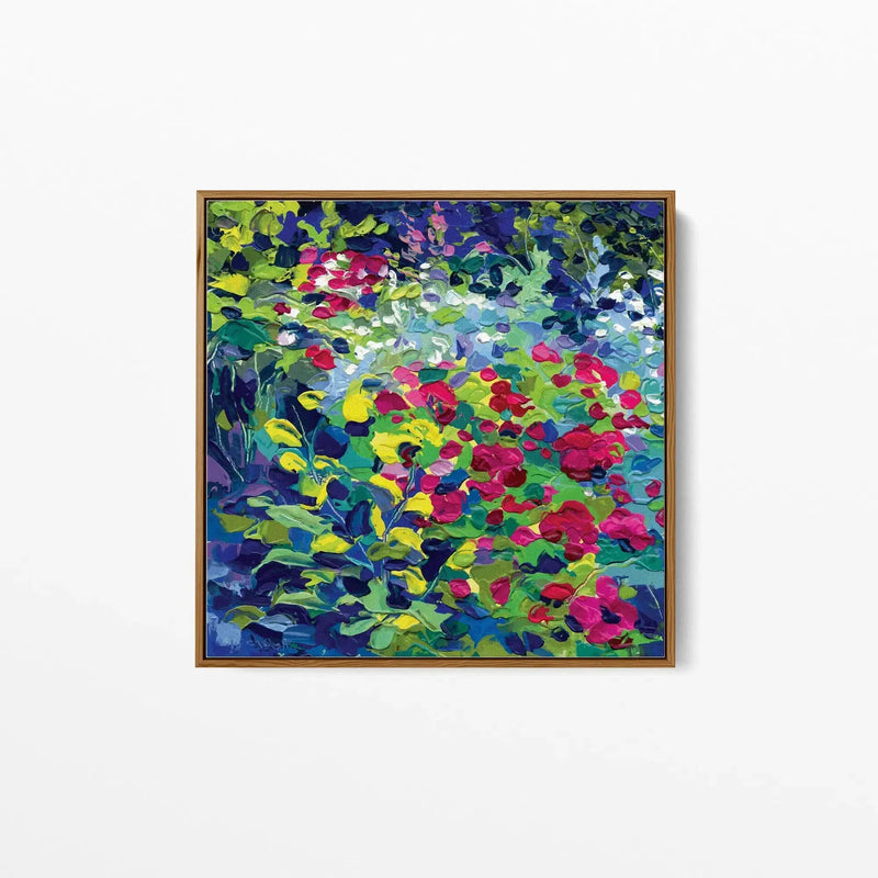 Spring Garden - Colourful Floral Abstract Original Artwork Canvas Wall Art Print - I Heart Wall Art