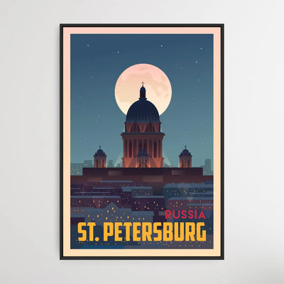 St. Petersburg - Vintage Style Travel Print - I Heart Wall Art