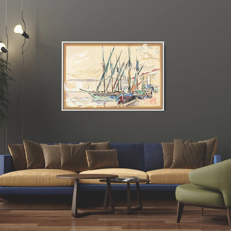 St. Tropez (1906) by Paul Signac- Stretched Canvas Print or Framed Fine Art Print - Artwork I Heart Wall Art Australia 