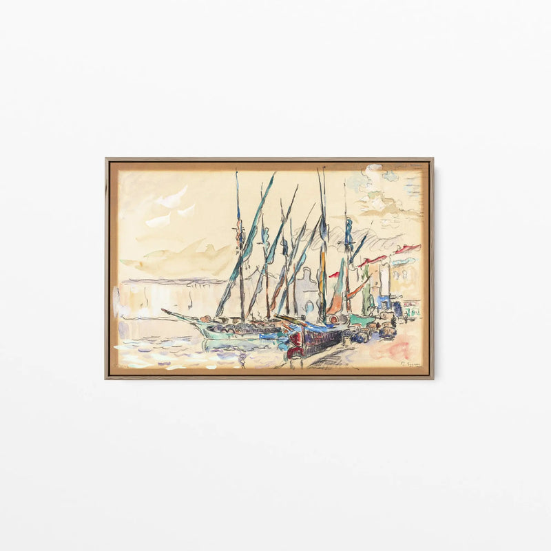St. Tropez (1906) by Paul Signac- Stretched Canvas Print or Framed Fine Art Print - Artwork I Heart Wall Art Australia 