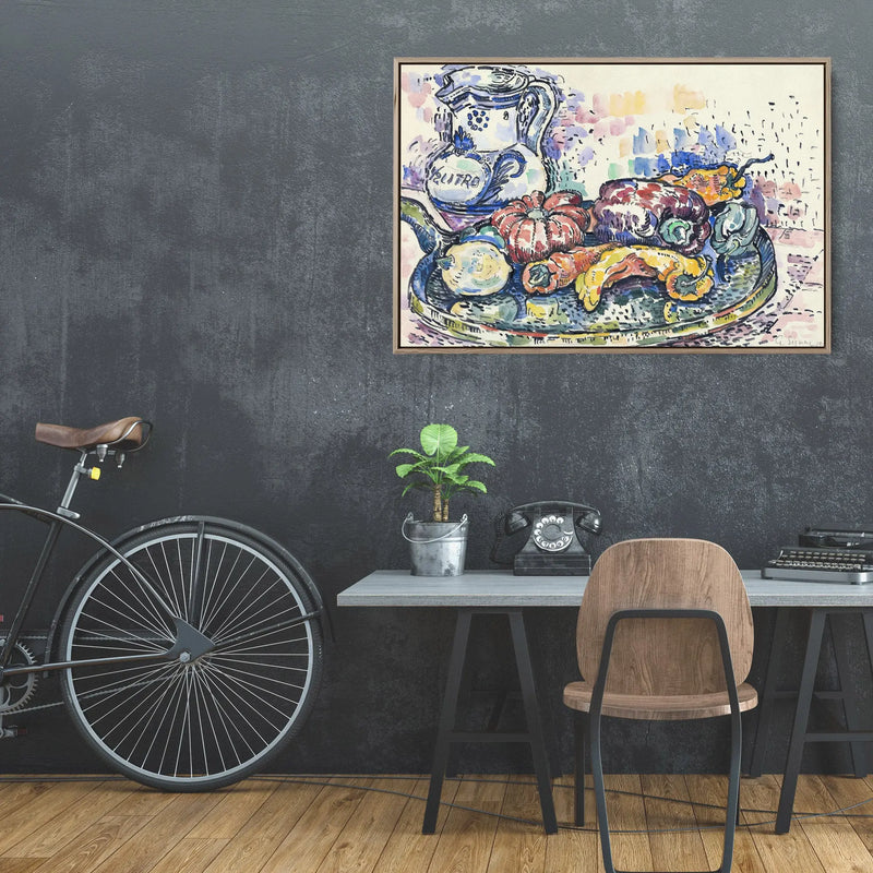 Still Life with Jug by Paul Signac - Stretched Canvas Print or Framed Fine Art Print - Artwork I Heart Wall Art Australia 