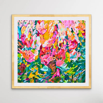 Summer Loving - Bright Floral Colourful Abstract Wall Art Print - I Heart Wall Art
