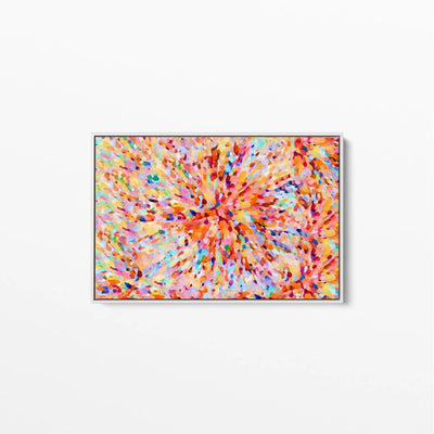 Sun Flare In Orange - Abstract Artwork Stretched Canvas Wall Art I Heart Wall Art Australia 