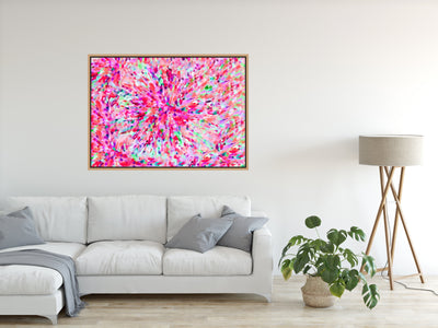 Sun Flare In Pink - Pink Abstract Artwork Wall Art - I Heart Wall Art