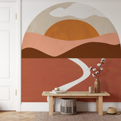 Sunset Arch Boho Bedhead Decal - Premium Quality Reusable Wall Sticker I Heart Wall Art 