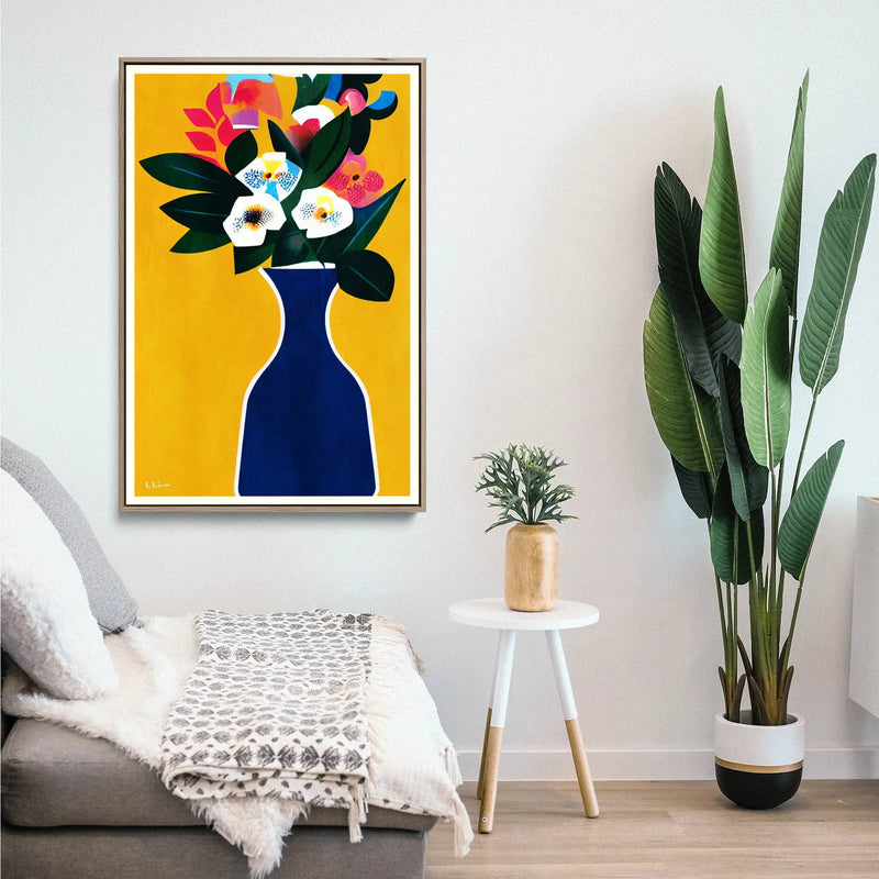 Sunshine Flowers by Bo Anderson - Stretched Canvas Print or Framed Fine Art Print - Artwork I Heart Wall Art Australia 