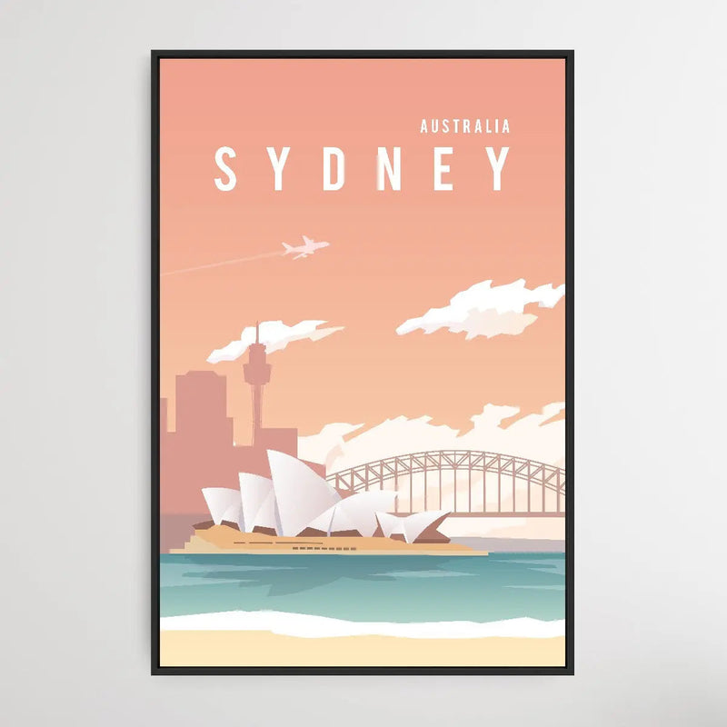 Sydney - Vintage Style Travel Print I Heart Wall Art Australia 