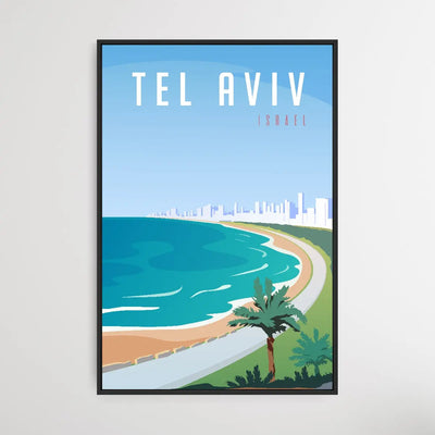 Tel Aviv - Vintage Style Travel Print - I Heart Wall Art